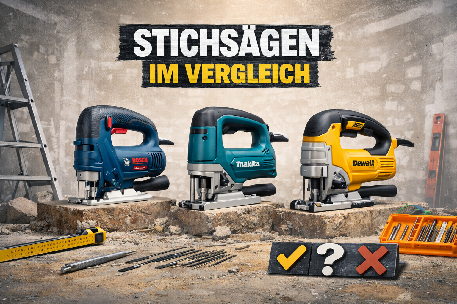 Stichsäge-Vergleich 2025: Metabo, Bosch & DeWalt im Vergleich